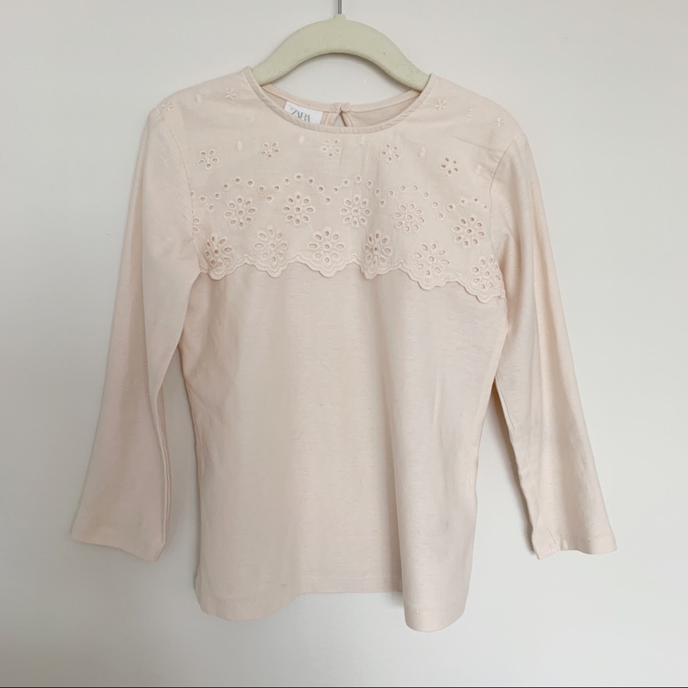 ZARA Blush Long Sleeve T-Shirt